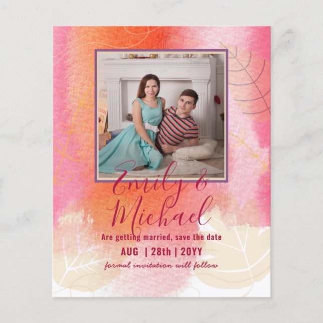 Lámina BODA DE FOTOS PRESUPUESTARIAS GUARDAR FECHAS - Res (Anverso)