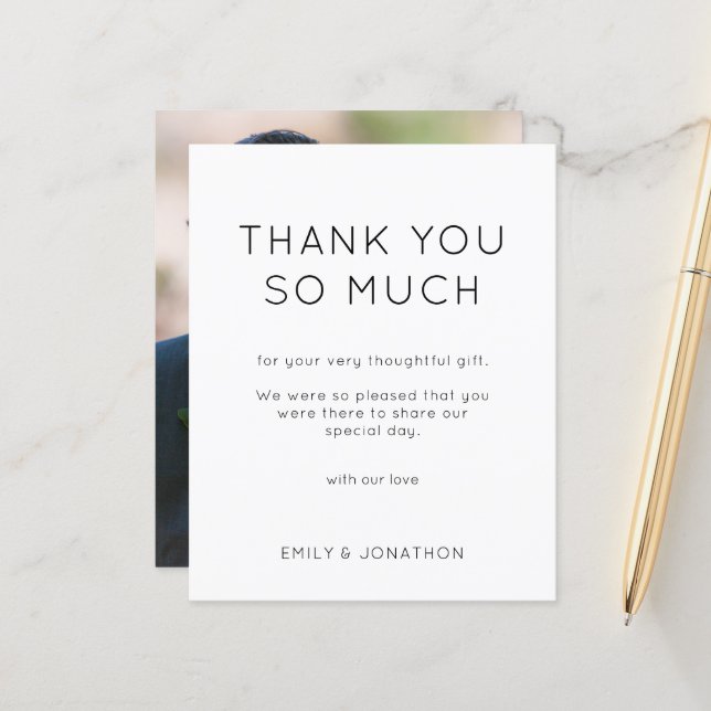 Lámina Boda de fotos simple presupuesto Blanco negro Grac (Anverso/Reverso In Situ)