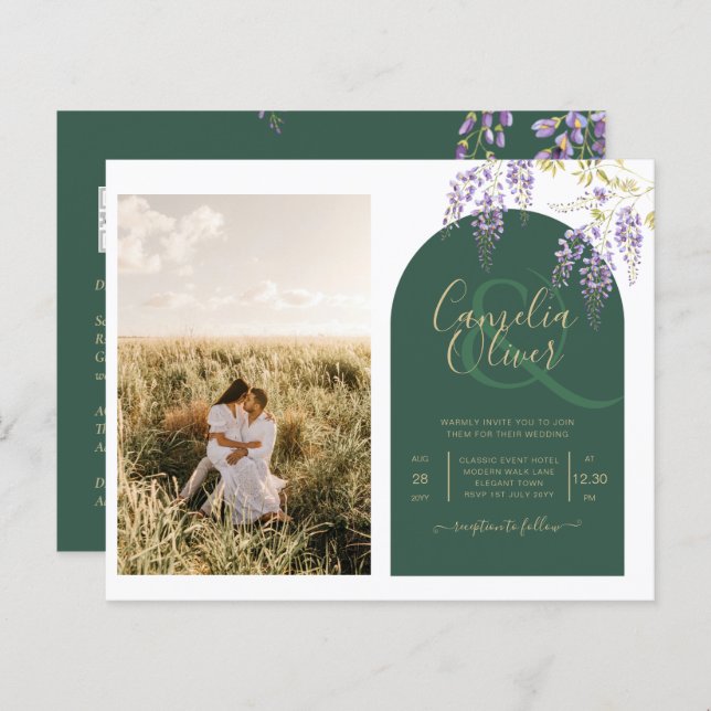 Lámina Boda de FOTOS todo en1 presupuesto Wisteria Código (Anverso / Reverso)