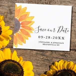 Lámina Boda de girasol de presupuesto Guardar nuestra tar