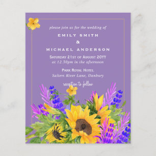 Lámina Boda de girasol presupuesto Lavender Purple