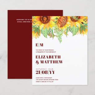Lámina Boda de girasoles de bajo presupuesto