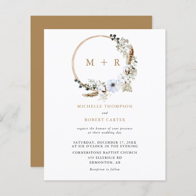 Lámina Boda de Grado Boho AU CA Reino Unido (Anverso / Reverso)