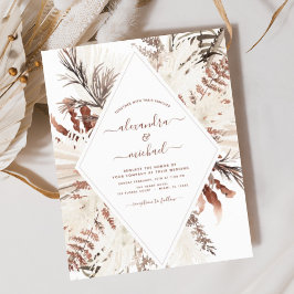 Lámina Boda de Grass Boho Terracotta Pampas