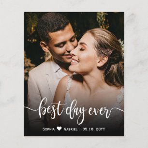 Lámina Boda de guión de caligrafía presupuestaria