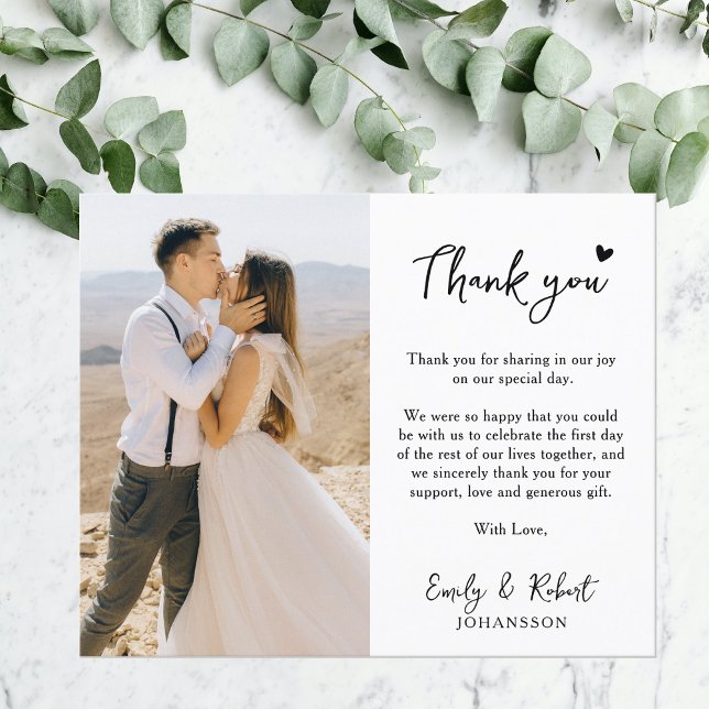 Lámina Boda de guión de corazón presupuestado Gracias tar (Subido por el creador)