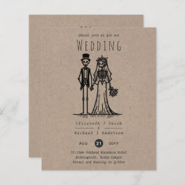 Lámina Boda de Halloween Personalizado Bride Groom Handdr