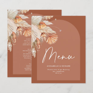Lámina Boda de hierba de terracota bohemia moderna pampas