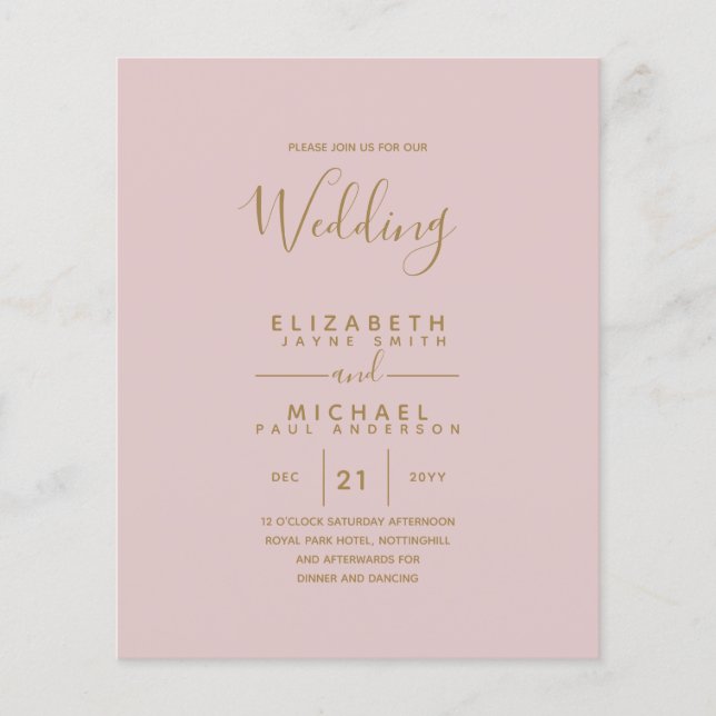 Lámina Boda de inglés de la BODA en español bilingüe (Anverso)