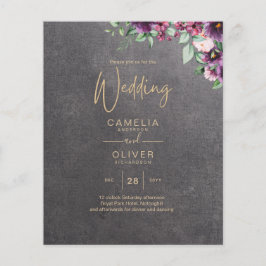 Lámina Boda de invierno con flores de Berry gris plateado