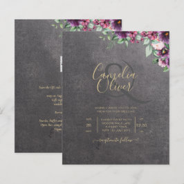 Lámina Boda de invierno con flores de Berry gris plateado