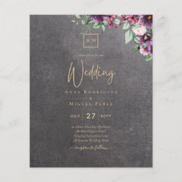 Lámina Boda de invierno con flores de Berry gris plateado