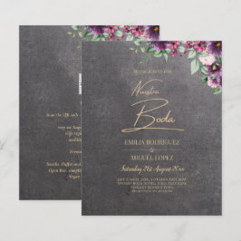 Lámina Boda de invierno con flores de Berry gris plateado