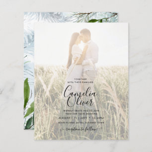 Lámina Boda de Invierno de LeahG Aqua Blue Green INVITE