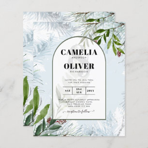 Lámina Boda de Invierno de LeahG Aqua Blue Green INVITE