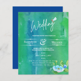 Lámina Boda de LeahG - Invitar a acuarela de estanques de