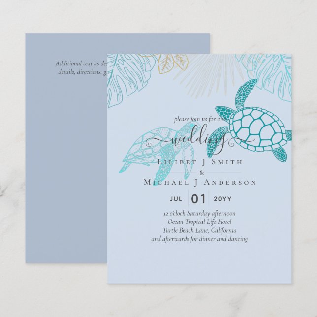 Lámina BODA de líneas modernas de arte (Anverso / Reverso)