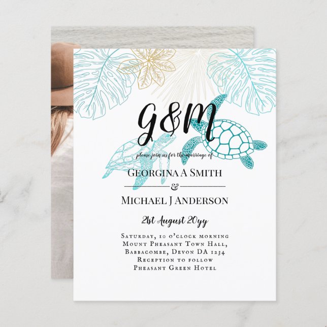 Lámina BODA de líneas modernas de arte (Anverso / Reverso)