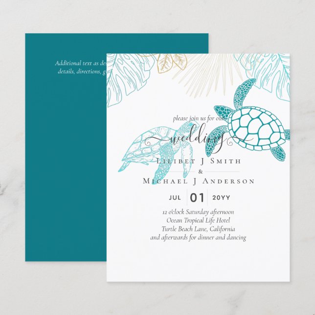 Lámina BODA de líneas modernas de arte (Anverso / Reverso)