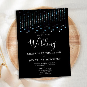 Lámina Boda de luces de cadena de las estrellas de plata 