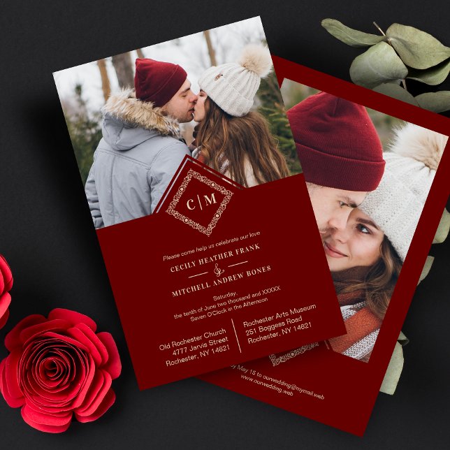 Lámina Boda de lujo barato Iniciales Florecimiento Orname (Subido por el creador)