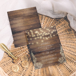 Lámina Boda de Madera Rusa Presupuestaria, Luces de Caden