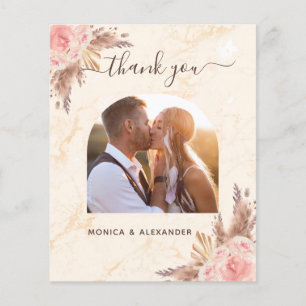 Lámina Boda de mármol de pampas de césped de presupuesto 