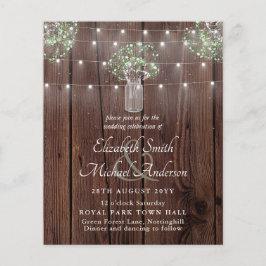 Lámina Boda de Mason Jars Gypsophila