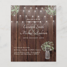 Boda de Mason Jars Gypsophila