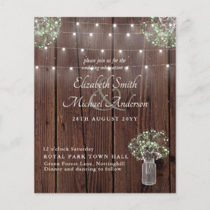 Lámina Boda de Mason Jars Gypsophila