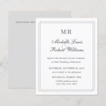 BODA de monograma de borde doble elegante para PRE