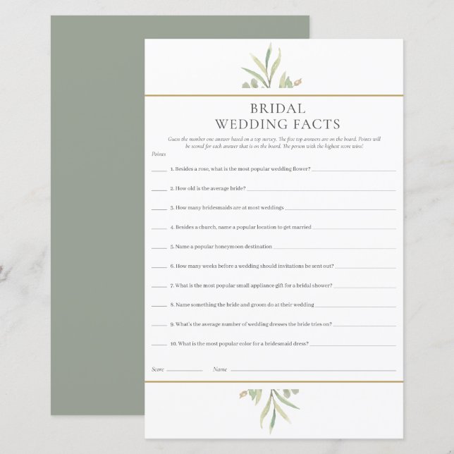 Lámina Boda de novia Hechos Juego de ducha (Anverso / Reverso)