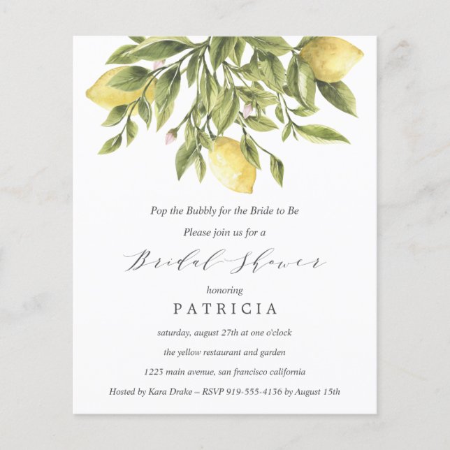 Lámina BODA  de novias de verano de verano de presupuesto (Anverso)