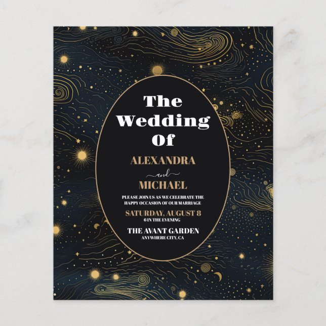 Lámina Boda de Oro Crescent Crescent Moon de Presupuesto (Anverso)