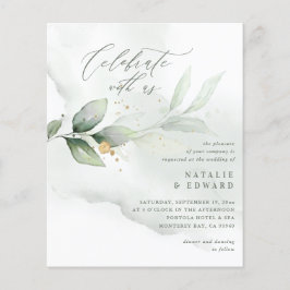 Lámina boda de oro metálico del follaje acuático de presu