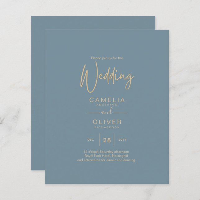 Lámina Boda de oro Verde azulado de vidrio marino todo en (Anverso / Reverso)