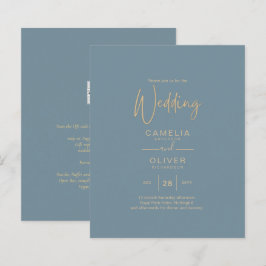 Lámina Boda de oro Verde azulado de vidrio marino todo en