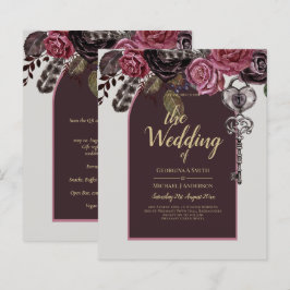 Lámina Boda de otoño BOTHIC ROSA Burgundy