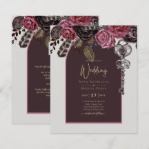 Boda de otoño BOTHIC ROSA Burgundy