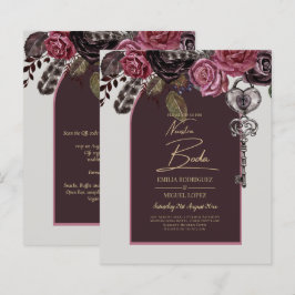 Lámina Boda de otoño BOTHIC ROSA Burgundy