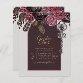 Lámina Boda de otoño BOTHIC ROSA Burgundy