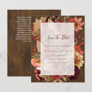 Lámina Boda de Otoño con Flores - PRESUPUESTO de Borgoña 