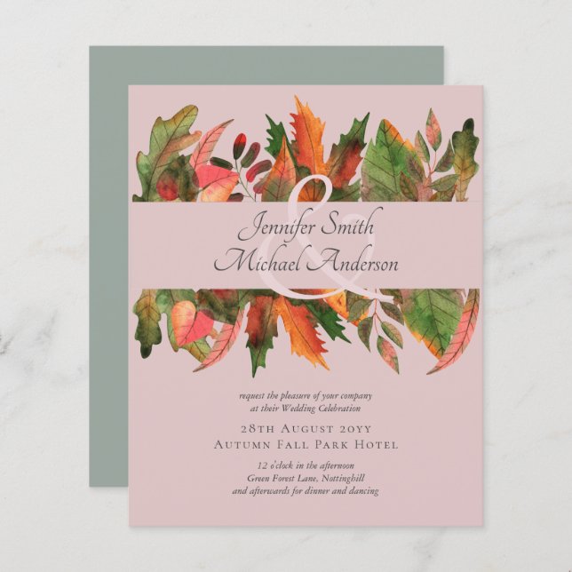 Lámina BODA de otoño del presupuesto (Anverso / Reverso)