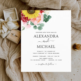 Lámina Boda de País del Eucalipto del Girasol Presupuesta