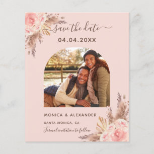 Lámina Boda de pampas de presupuesto con foto de césped S