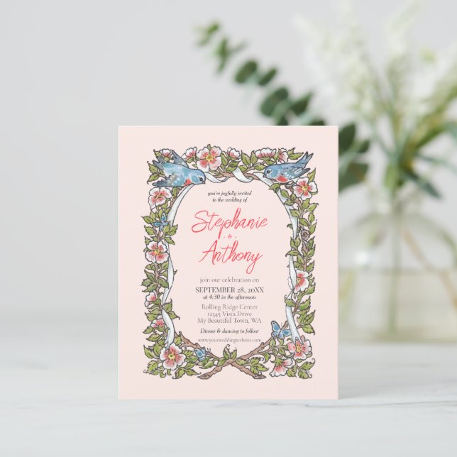 Lámina Boda de pastoreo rosado de Rubor de presupuesto (Anverso de pie)