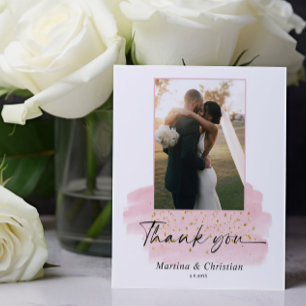 Lámina Boda de pincel de oro rosado de presupuesto