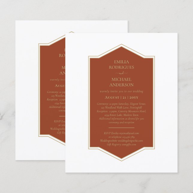 Lámina Boda de presupuesto bilingüe de la Boda española (Anverso / Reverso)