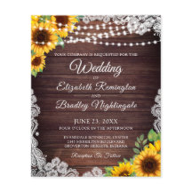 Boda de presupuesto Cañón de madera de girasol Lac