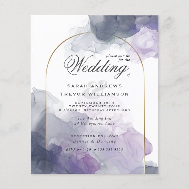 Lámina Boda de presupuesto Celestial Dusty Blue Smokey Vi (Anverso)